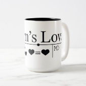 Liebe der Mama Formel 02 Zweifarbige Tasse (VorderseiteRechts)