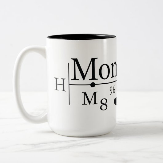 Liebe der Mama Formel 02 Zweifarbige Tasse (Links)