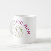 "Liebe der Mama in jeder Sekunde" Kaffeetasse (Vorderseite Links)