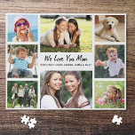 Liebe der Mama Puzzle<br><div class="desc">Ein lustiges Foto-Collage-Puzzle für die weltgrößte Mama mit 8 Fotos ihrer Kinder, Familienmitglieder, Haustiere, etc., "I Liebe You" oder "We Liebe You" und den Namen ihrer Familie. Personalisieren Sie, ob sie als "Mama", "Mama", "Mama" usw. bezeichnet wird.</div>