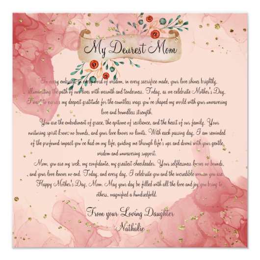 Liebe der Mama: Zeitlose Hommage an die Mama Fotodruck (Vorne)