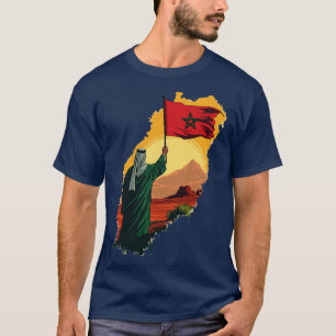 Liebe der Marokko-Fahne T-Shirt