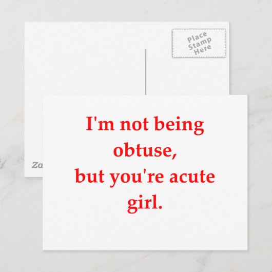 Liebe der Mathematik Postkarte (Vorne/Hinten)