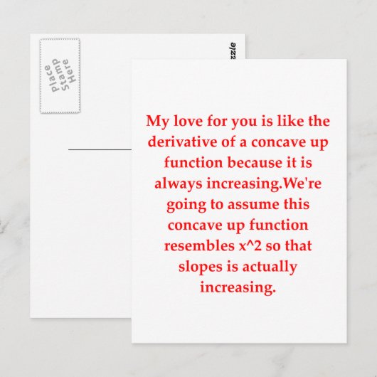 Liebe der Mathematik Postkarte (Vorne/Hinten)