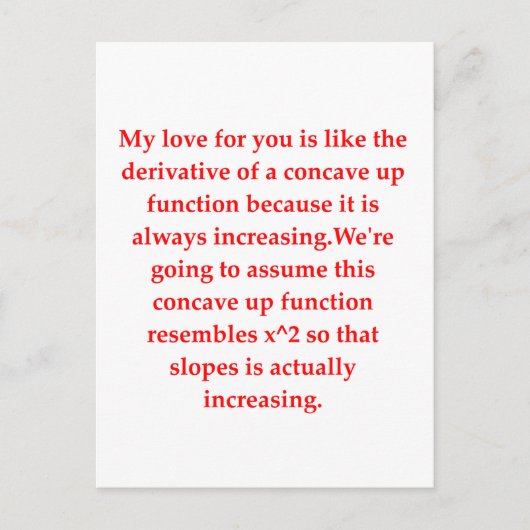 Liebe der Mathematik Postkarte (Vorderseite)