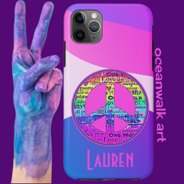 Liebe der Modernen Kunst und Zeichen des Friedens Case-Mate iPhone Hülle