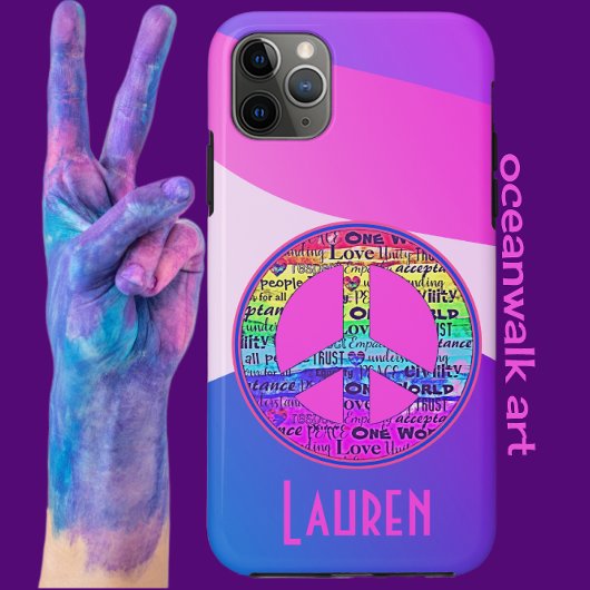 Liebe der Modernen Kunst und Zeichen des Friedens Case-Mate iPhone Hülle