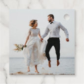 Liebe der modernen minimalen Drehbuchschick-Hochze Geschenkanhänger (Rückseite)