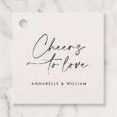 Liebe der modernen minimalen Drehbuchschick-Hochze Geschenkanhänger (Vorderseite)