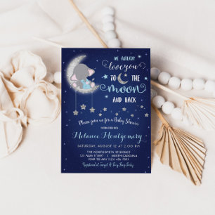 Liebe der Mond- und Rückendusche Einladung