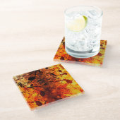 Liebe der Musik - Musikhinweise Glasuntersetzer (Schrägansicht)