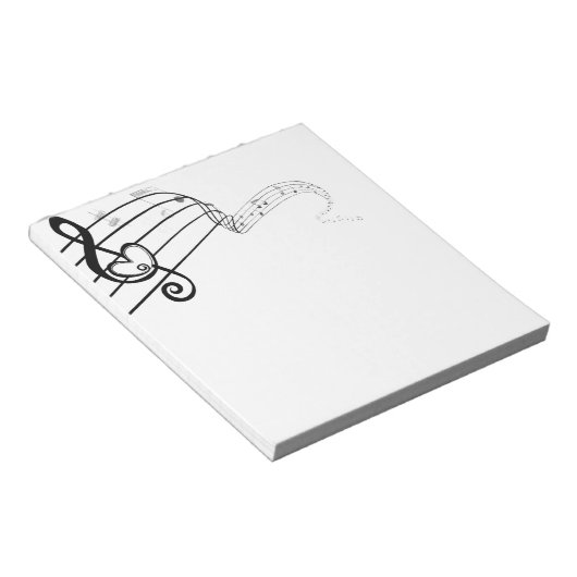 Liebe der Musik Notizblock (angewinkelt)