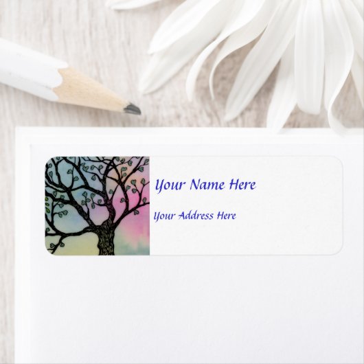 Liebe der Mutter - Bäume auf Vellum und Wasserfarb (Insitu)