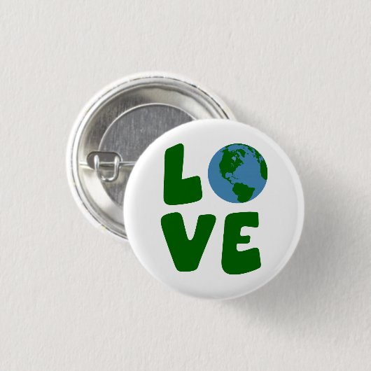 Liebe der Mutter-Erdplanet Button (Vorne & Hinten)