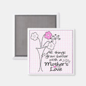 Liebe der Mütter Magnet (Vorderseite/Rückseite)