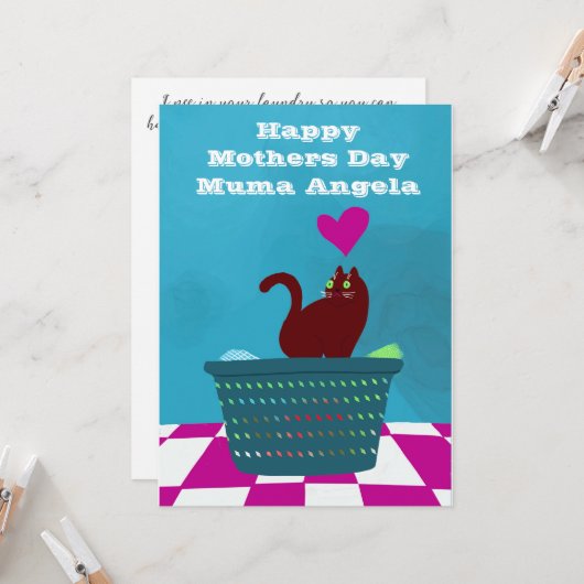 Liebe der Mütter von einer schlechten Katze Karte (Vorderseite/Rückseite Beispiel)