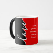 Liebe der Muttertagssprache Personalisierte Namen  Verwandlungstasse (Vorderseite Links)