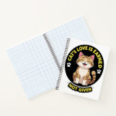 Liebe der niedlichen Katze Notizblock (Innenseite)