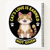 Liebe der niedlichen Katze Notizblock (Rückseite)