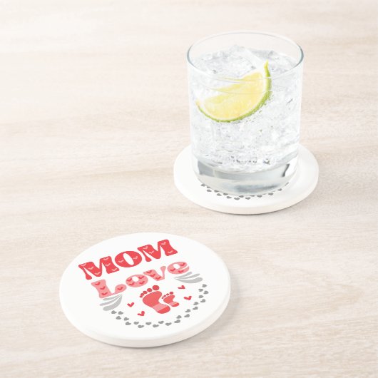 Liebe der niedlichen Mama Getränkeuntersetzer (Seite)