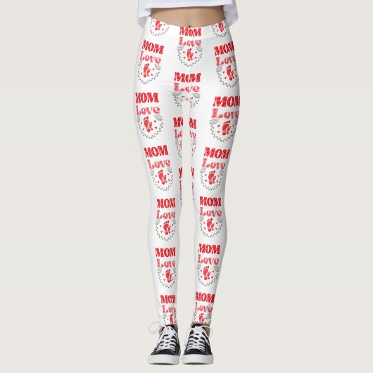 Liebe der niedlichen Mama Leggings (Vorderseite)