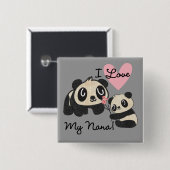 Liebe der Panda-I meine Nana Button (Vorne & Hinten)