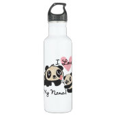 Liebe der Panda-I meine Nana Edelstahlflasche (Vorderseite)