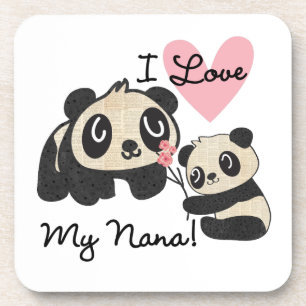 Liebe der Panda-I meine Nana Getränkeuntersetzer
