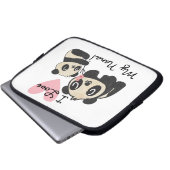 Liebe der Panda-I meine Nana Laptopschutzhülle (Vorne Knopf)