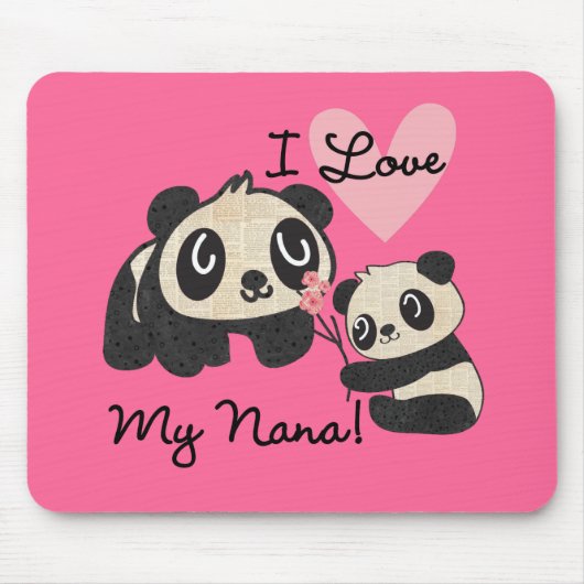 Liebe der Panda-I meine Nana Mousepad (Vorne)