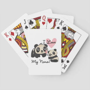 Liebe der Panda-I meine Nana Spielkarten