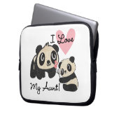 Liebe der Panda-I meine Tante Laptopschutzhülle (Vorderseite Links)