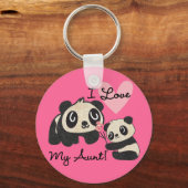 Liebe der Panda-I meine Tante Schlüsselanhänger (Vorderseite)