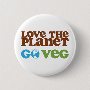 Liebe der Planet gehen Veg Button
