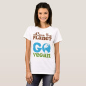 Liebe der Planet gehen vegan T-Shirt (Vorne ganz)