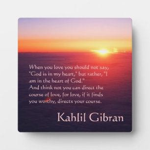 Liebe - Der Prophet von Kahlil Gibran Fotoplatte