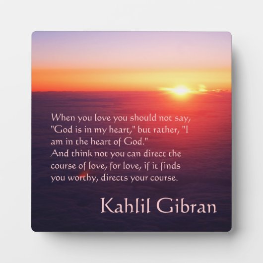 Liebe - Der Prophet von Kahlil Gibran Fotoplatte (Vorderseite)