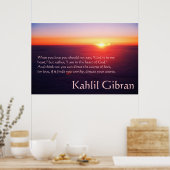 Liebe - Der Prophet von Kahlil Gibran Poster (Küche)