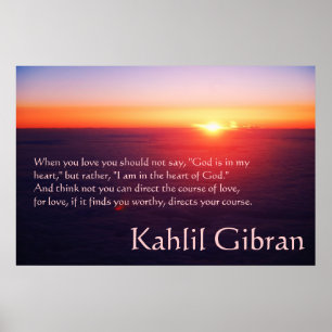 Liebe - Der Prophet von Kahlil Gibran Poster
