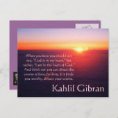 Liebe - Der Prophet von Kahlil Gibran Postkarte (Vorne/Hinten)