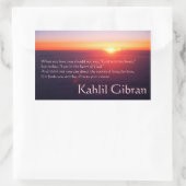 Liebe - Der Prophet von Kahlil Gibran Rechteckiger Aufkleber (Tasche)