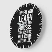 Liebe Der Prozess - Erfolgreiches Hustle Gym Motiv Große Wanduhr (Winkel)