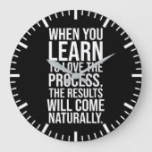 Liebe Der Prozess - Erfolgreiches Hustle Gym Motiv Große Wanduhr (Vorderseite)