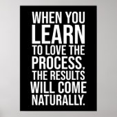 Liebe Der Prozess - Erfolgreiches Hustle Gym Motiv Poster (Vorne)