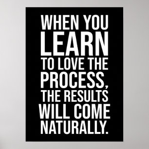 Liebe Der Prozess - Erfolgreiches Hustle Gym Motiv Poster