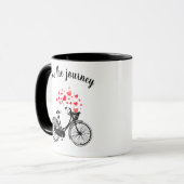 Liebe der Reise Inspiration Vintage Fahrradherzen Tasse (Vorderseite Links)