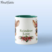 Liebe der Rentiere, Poinsettia Deer, Fawn, Dos 🦌 Tasse