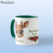 Liebe der Rentiere, Poinsettia Deer, Fawn, Dos 🦌 Tasse