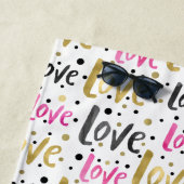 Liebe der rosa Confetti Dots Strandtuch (Beispiel)