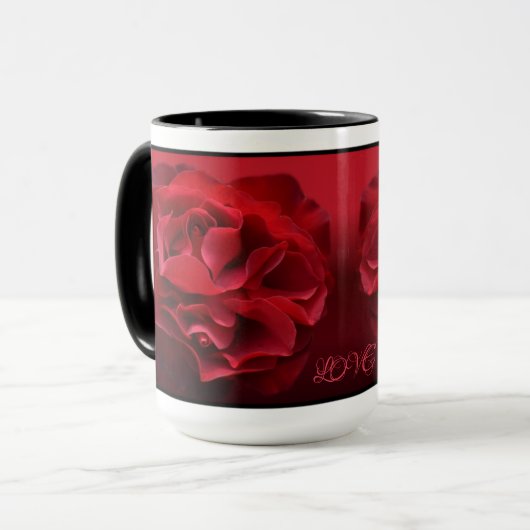 Liebe der Rose Tasse (Vorderseite Links)